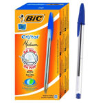 Pack de 50 Stylos à Bille Bic Cristal Medium - Bleu